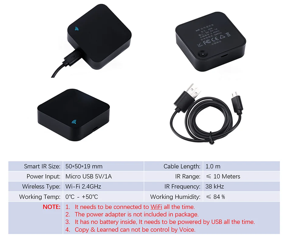 Smart IR Remote Control Hub - S06 Pro WiFi Appliance Controller Tidesmit