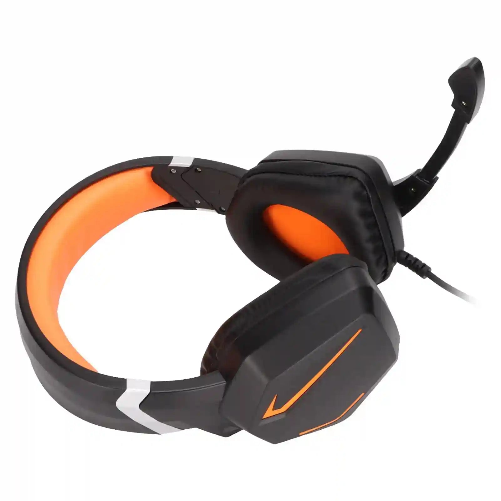 Gaming Headset with Surround Sound and Memory Foam - Black/Orange Tidesmit
