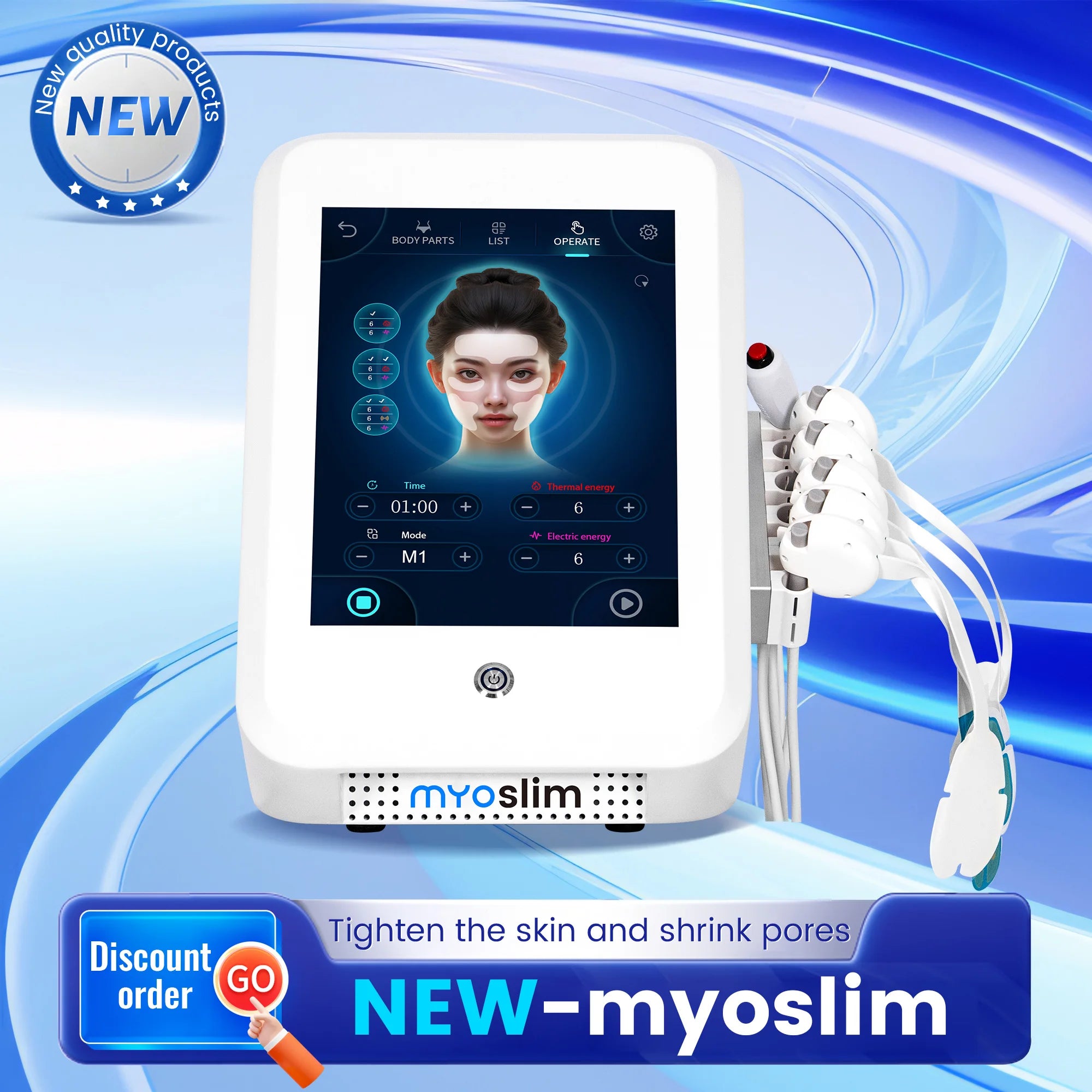 RF Skin Tightening & Face Lift Machine - Pro Sculpting Device Body Shaping Massage Equipment Tidesmit