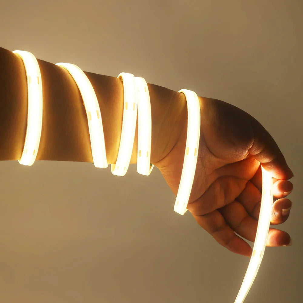 IP67 Waterproof COB LED Strip Light 12V 24V 3000K 4000K 6000K Flexible Led Tape 5m 10m 20m 0.5m 1m 2m 480LEDs/m Linear Lighting