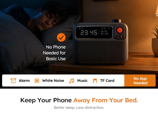 Divoom Flowtoo Smart White Noise Machine with Night Light APP Control Sleep Aid Projector for Bedroom Decor Gift