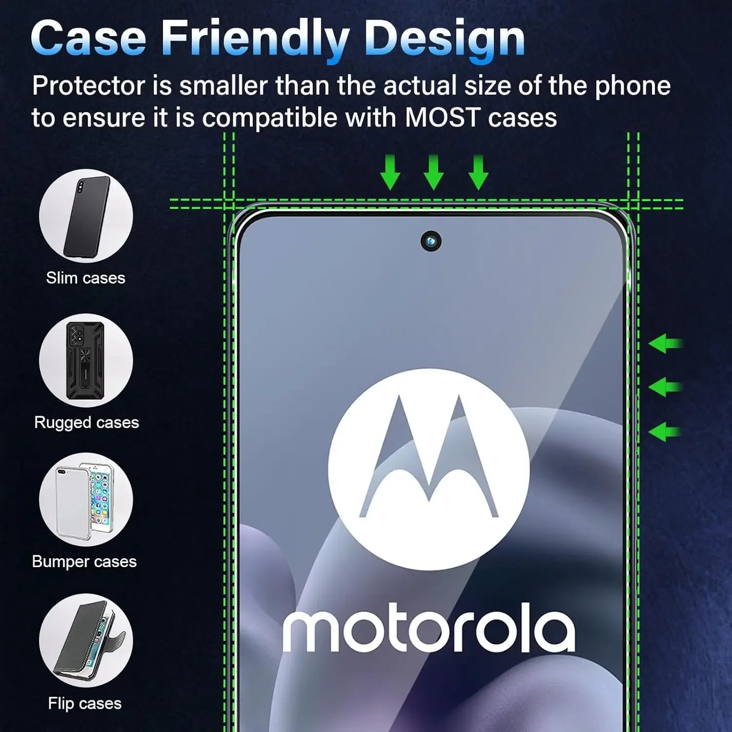 Motorola Moto G86 Tempered Glass Screen Protector 2-Pack - Case-Friendly Tidesmit
