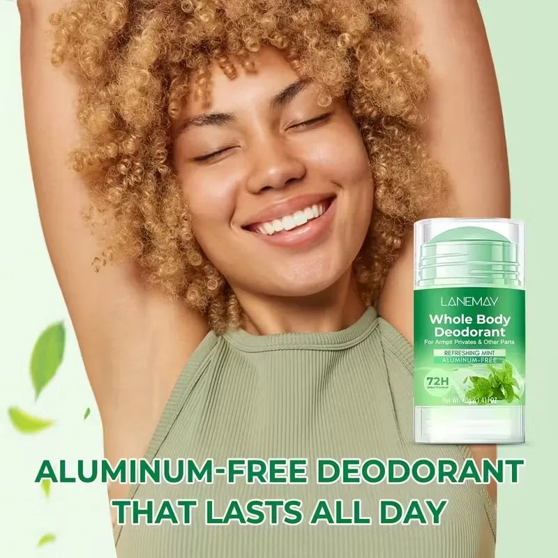 Tidesmit LANEMAY whole body deodorant with refreshing mint scent for long-lasting aluminum-free odor control.