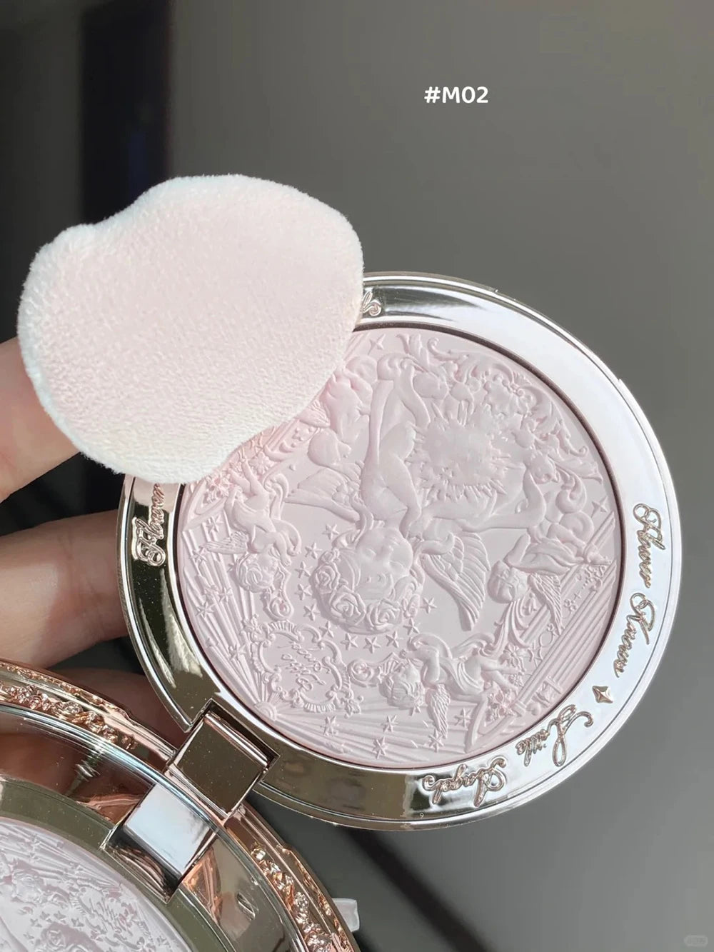 Tidesmit Flower Knows Little Angel embossed highlighter palette shimmer diamond glitter contour face makeup swatch