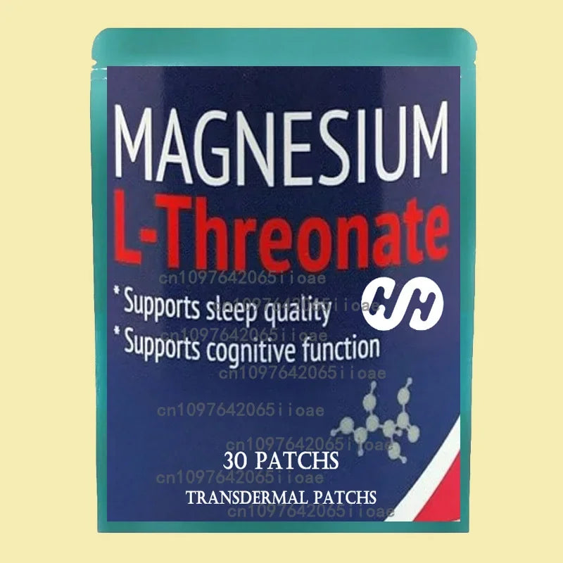 Transdermal Patch Magnesium L-Threonate with Vitamin D3 for Brain Health Memory Improvement Concentration Cognition Energy Boost
