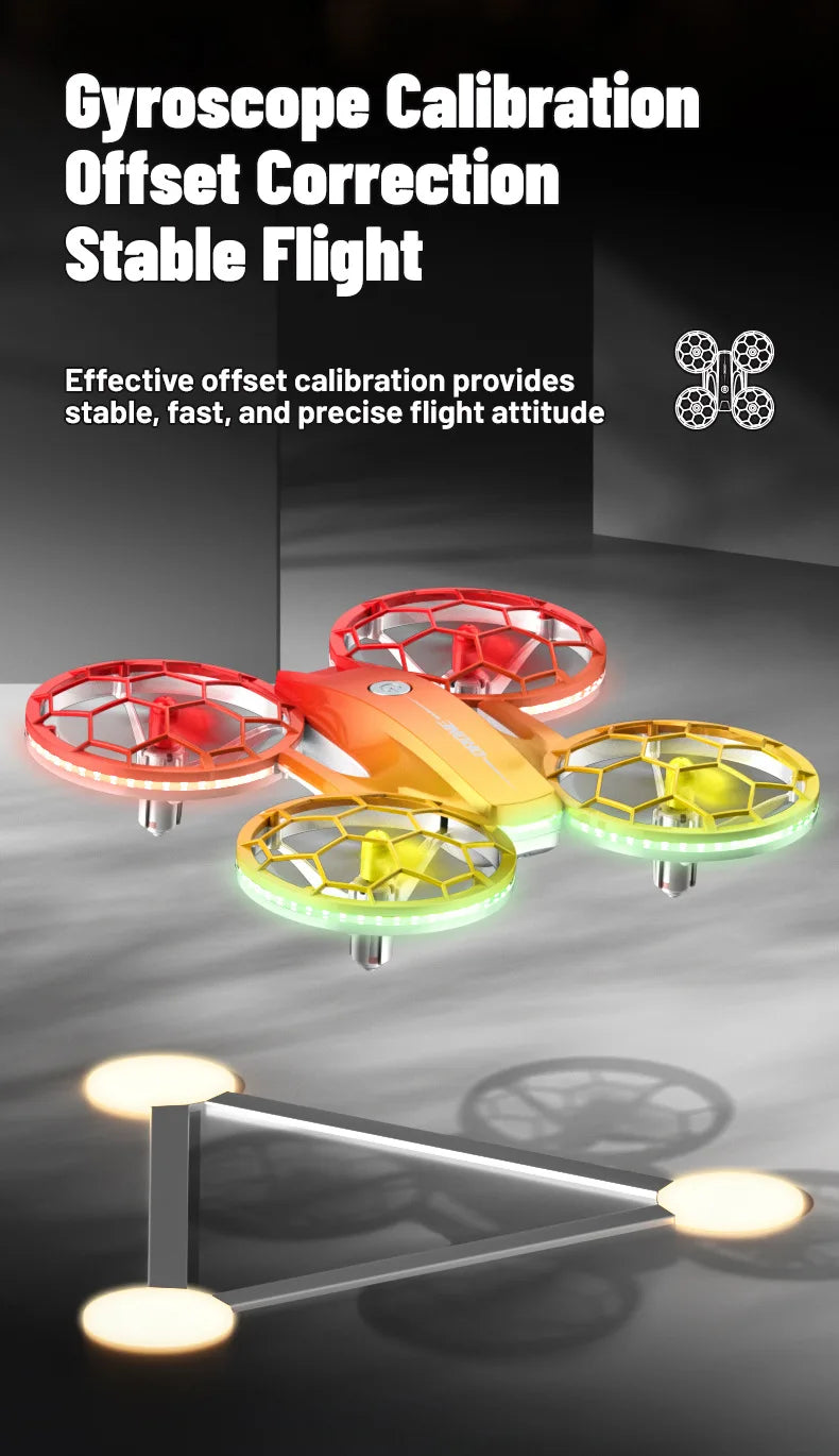 Mini RC Drone for Kids - UFO LED Beginner Drone with Obstacle Avoidance Tidesmit
