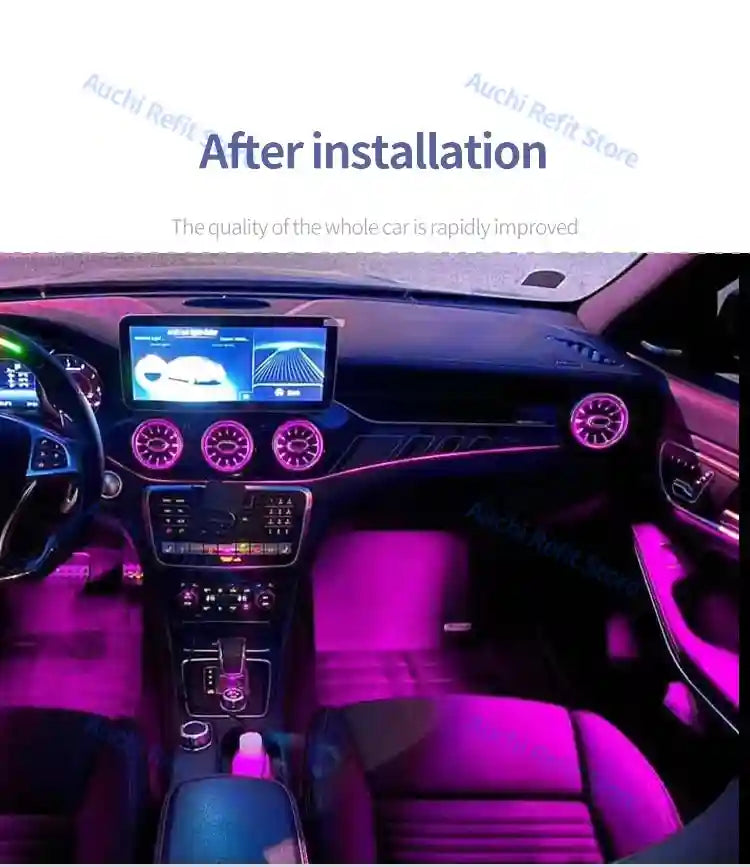 Mercedes-Benz LED Ambient Air Vent Kit - 12/256 Color RGB Interior Upgrade Tidesmit