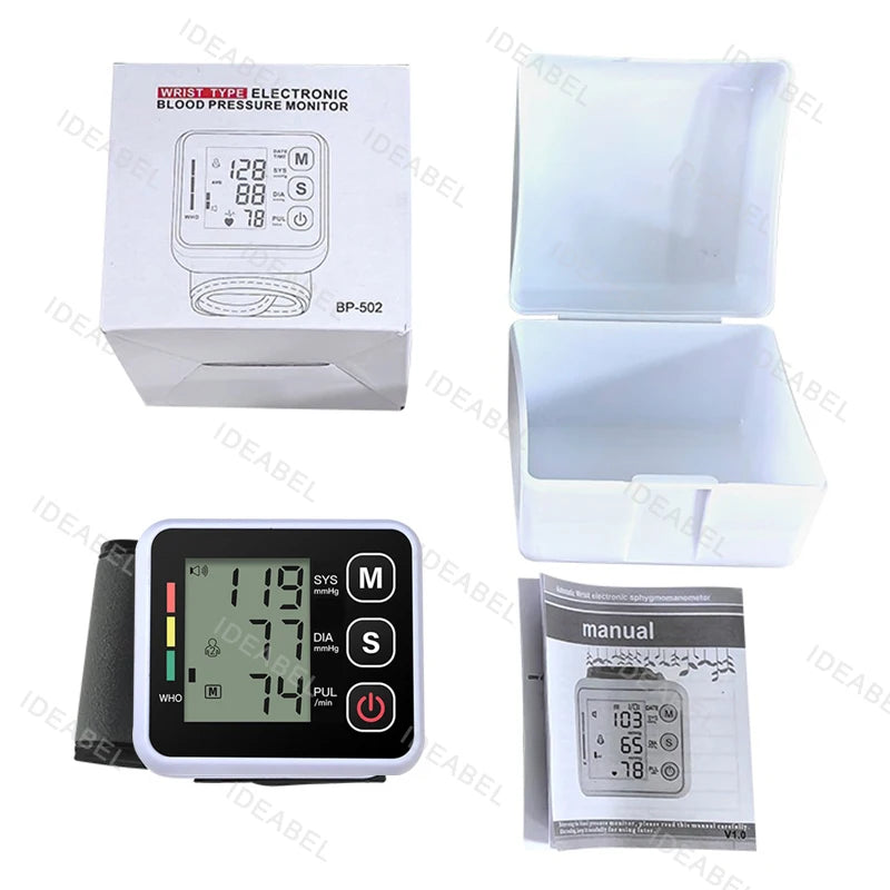 English Voice High Accurate BP Monitors Wrist Blood Pressure Monitor Tonometer Digital Sphygmomanometer Electronic Bp Monitors