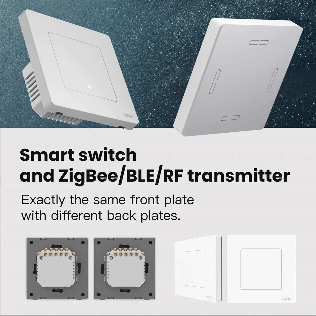 MOES New Star Ring Tuya Smart ZigBee3.0 Push Button Switch/Scene Switch Smart Life APP Remote Control Work with Alexa Google