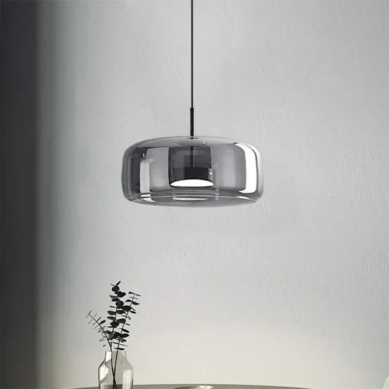 Modern Nordic Glass Ring Light | LED Adjustable Pendant Fixture Tidesmit