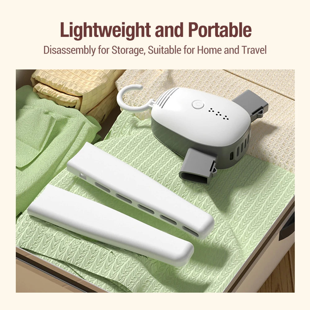 Tidesmit portable foldable electric clothes dryer with UV sterilization for travel and compact laundry drying