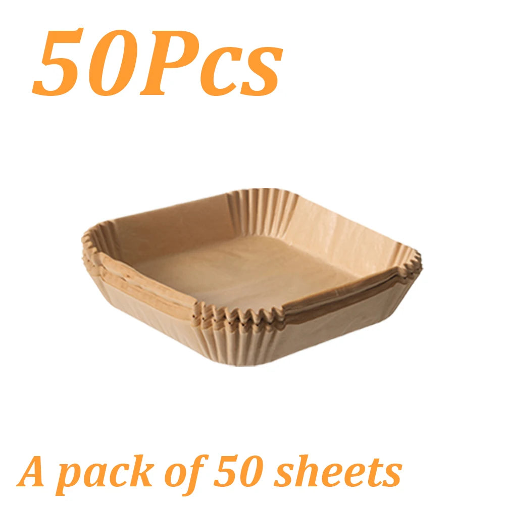 50-500Pcs Air Fryer Disposable Paper Non-Stick Square Round Non-Stick Airfryer Baking Papers Air-Fryer Paper Liners Paper