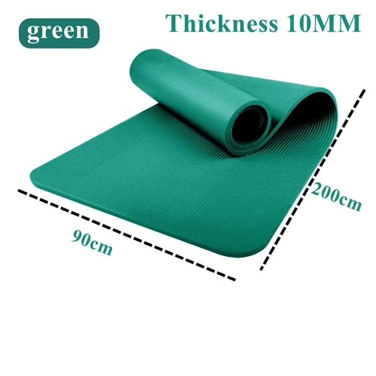 200/185×80/90cmYoga Mat Travel Fitness Exercise 10mm Thicknesses for Yoga Pilates Floor Workouts Thicken Widen Moisture-proof
