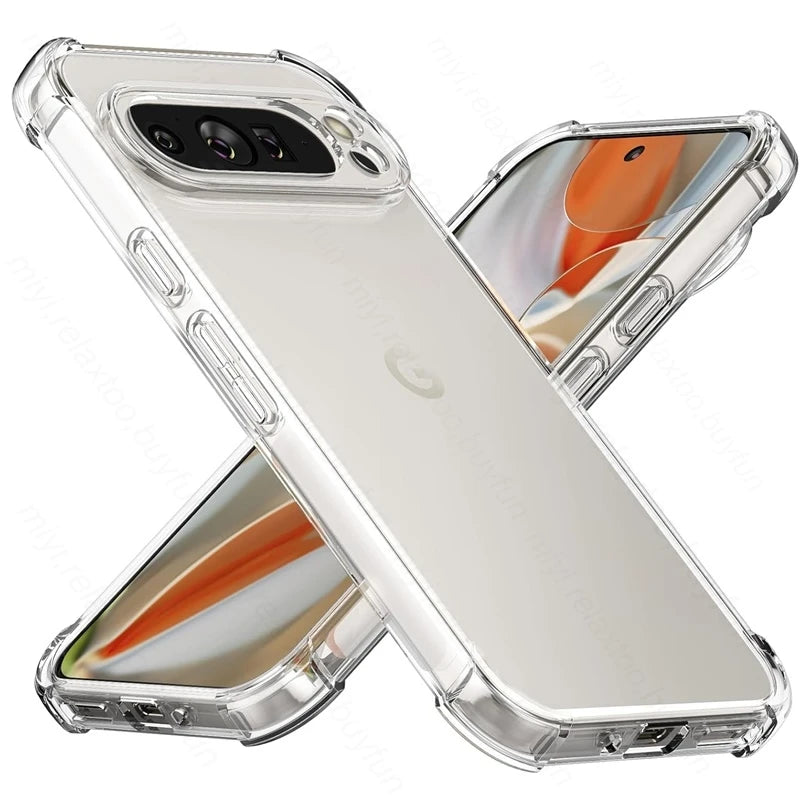Google Pixel 9 Pro Slim Case | Shock-Absorbing TPU Transparent Cover Transparent Tidesmit