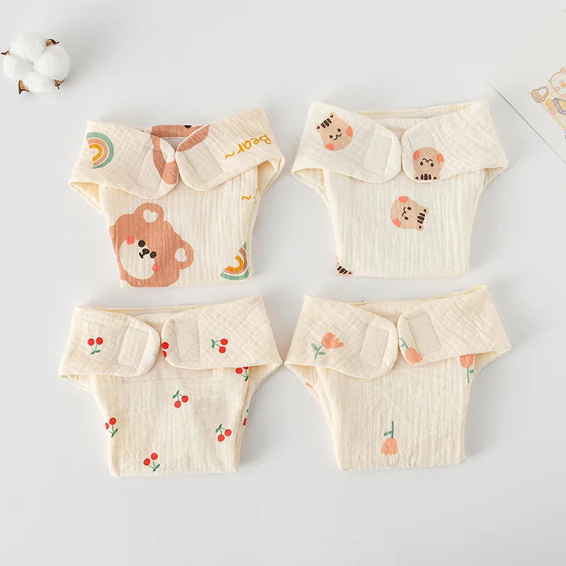 New Summer Cotton Baby Reusable Diaper Cartoon Baby Training Pants Infant Shorts Nappies Panties Nappy Changing Underwear Cloth