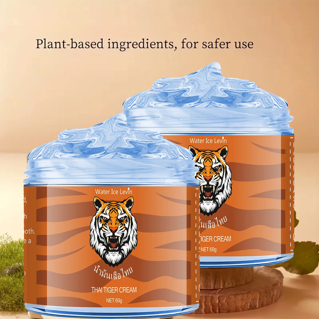 Thai Tiger Oil Cream - Hypoallergenic Deep Moisturizer, Rich in Nicotinamide and Hyaluronic Acid, 60g, Natural Ingredients, Soothing and Moisturizing, Suitable for All Light Skin Tones