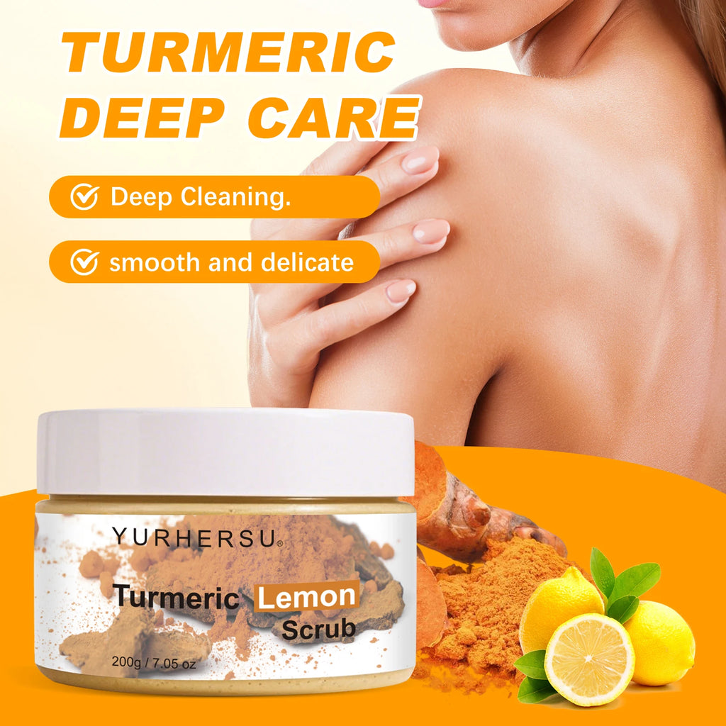 Turmeric Vitamin C Exfoliation scrub Moisturizing Collagen Hyaluronic Acid scrub Skin Care Cosmetics 200g