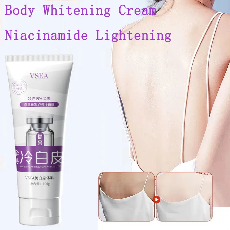 Body Whitening Cream Niacinamide Whitening Lightening Private Armpit Knee Inner Thigh Whitening Nourishing Moisturising Cream