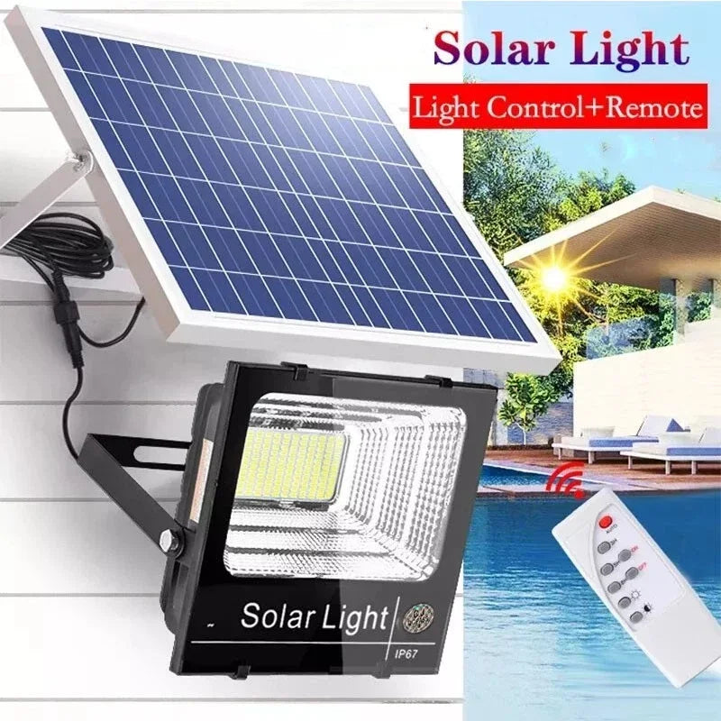 400W Led Solar Flood Light High Bright Solar Light Waterproof Outdoor Garden Security Lamp with Aluminum Solar Panel For Garden