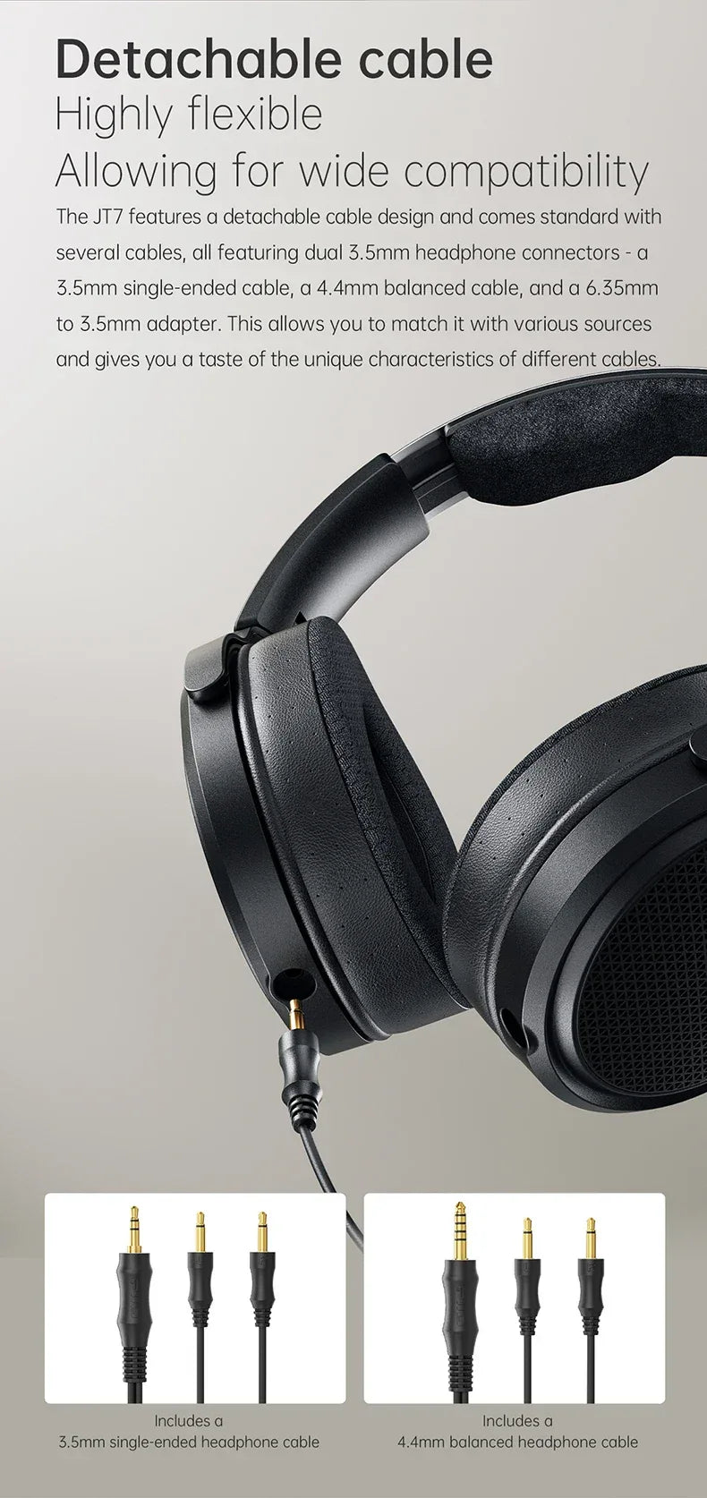 FiiO JT1 Planar Magnetic Headphones Open Back Wired | Tidesmit Tidesmit