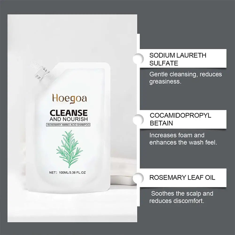 1/2PCS Rosemary Amino Acid Shampoo, Shampoo for Thinning Hair, Natural Formula to Strengthen & Thicken Hair, Controls Oily Scalp