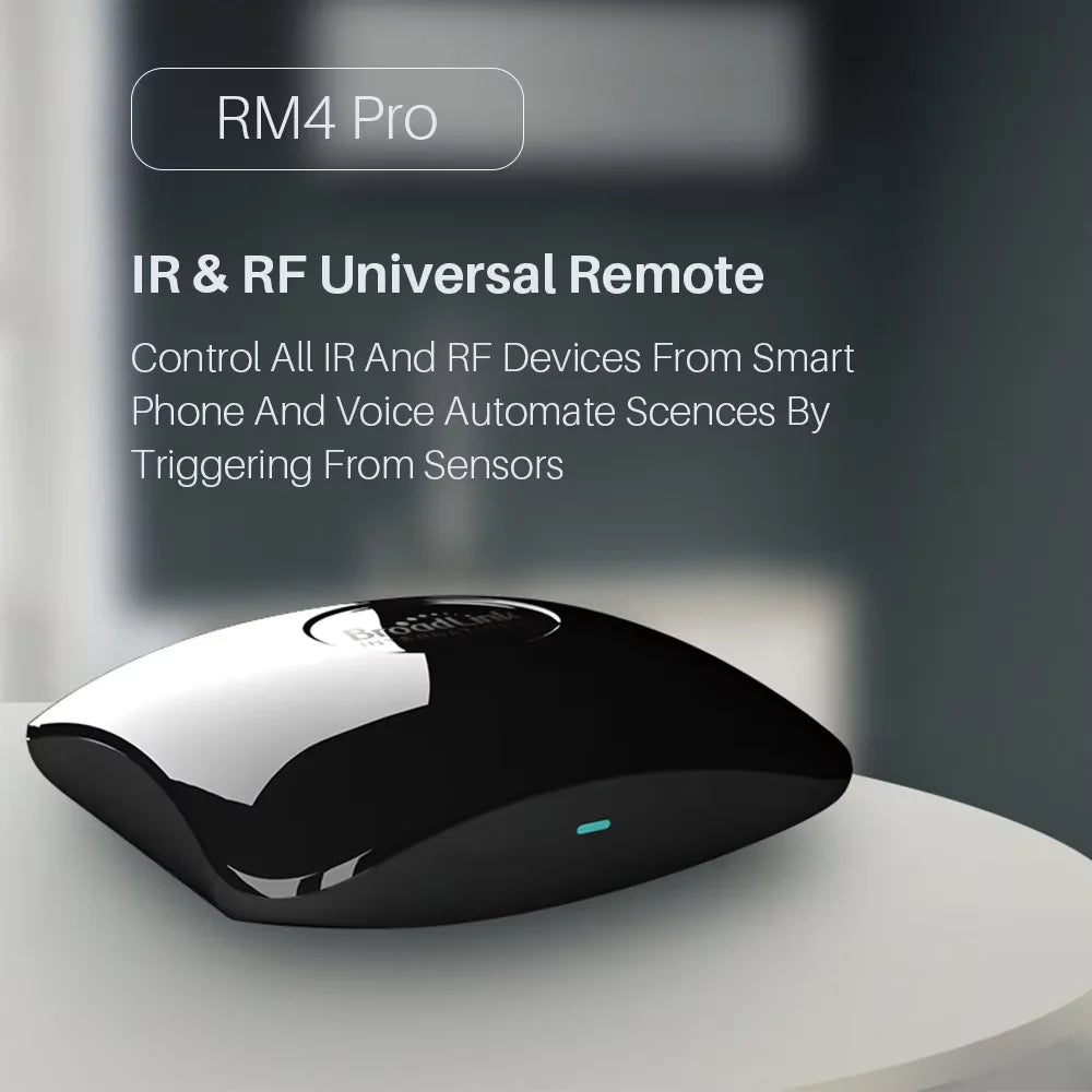 BroadLink RM4 Pro RM4+ HTS2 Version Smart Remote Control with Temperature Humidity Sensor Wireless Universal Remote Smart Home