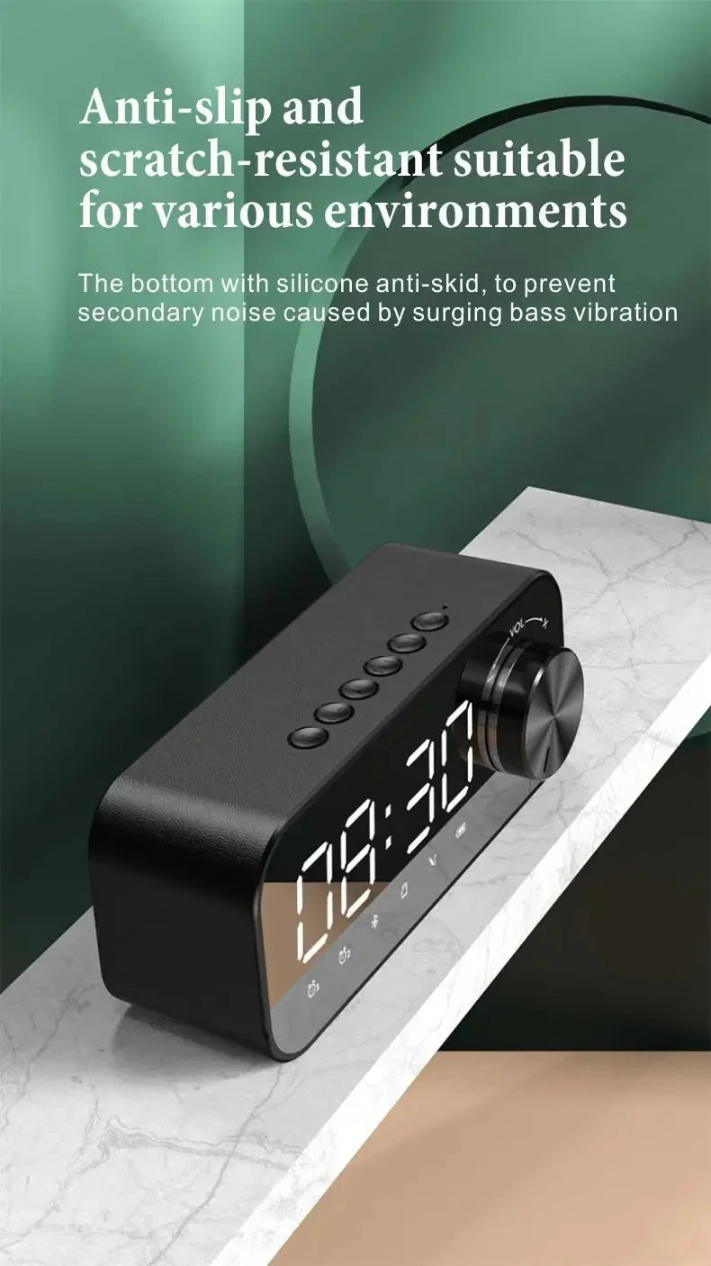 Portable Bluetooth Speaker with Alarm Clock & FM Radio | Tidesmit Tidesmit