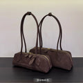 2026 high-quality genuine leather sausage bag, high-end customized high silk gloss leather handbag, women's shoulder bag