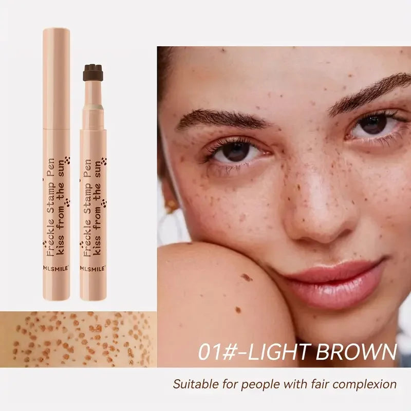 Tidesmit waterproof fake freckles pen for natural dotted makeup look detailed applicator tip view