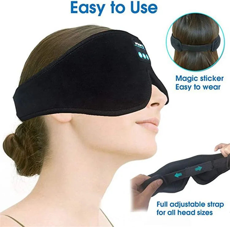 Sleeping Headphones Eye Mask - Bluetooth Wireless Sleep Mask for Travel Tidesmit