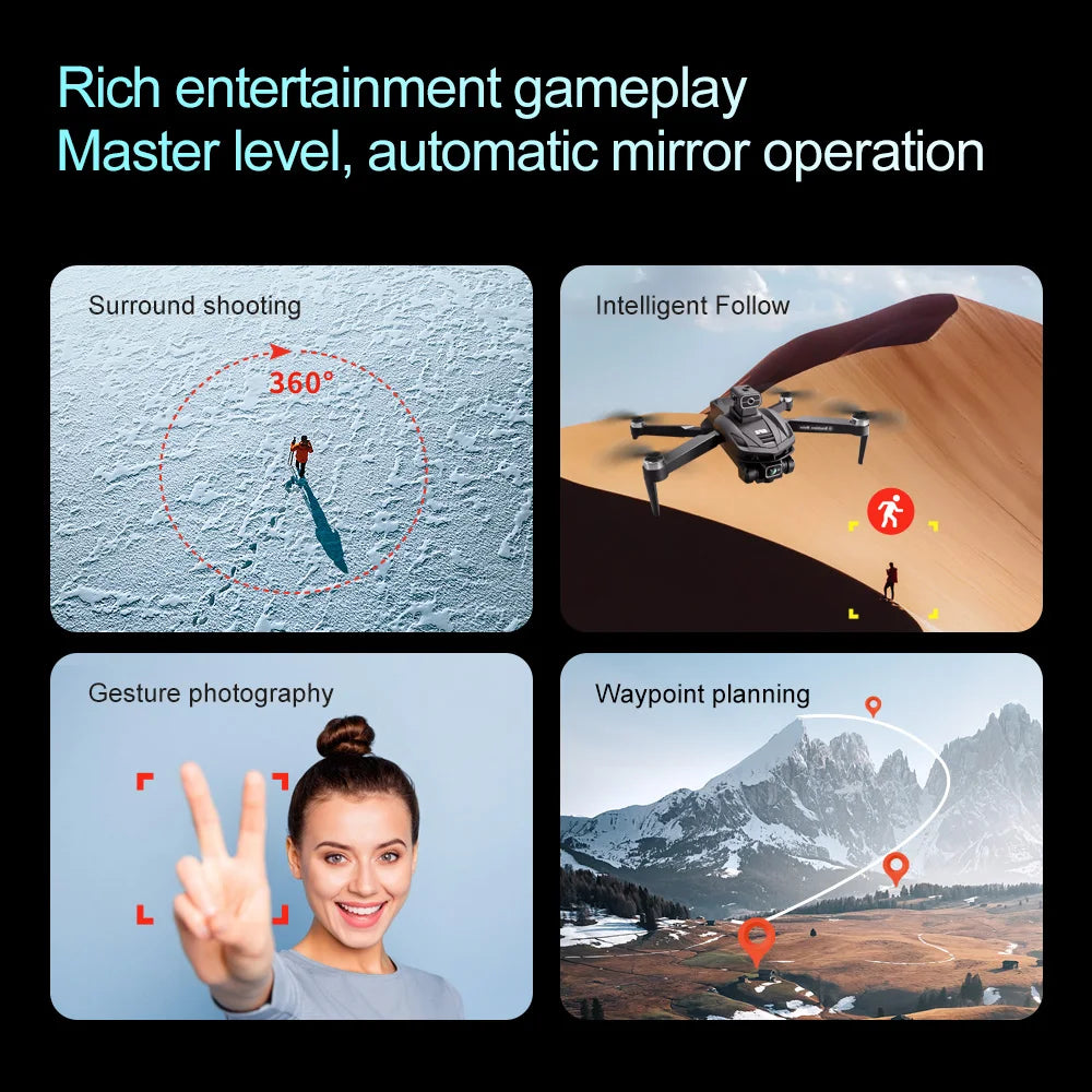 Tidesmit 8K GPS Drone with Camera, Brushless Motor & Foldable Frame Tidesmit