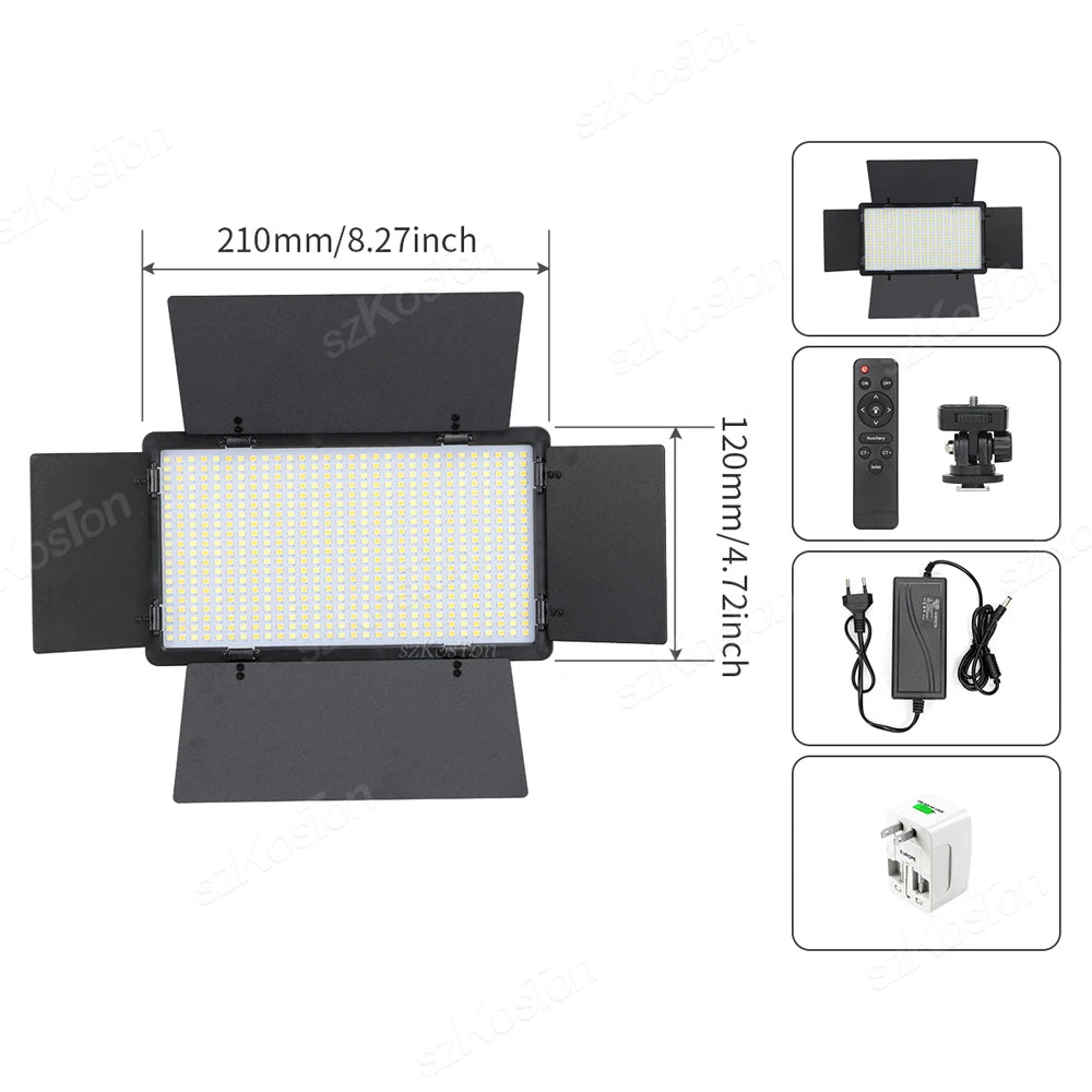RGB LED Video Light Kit for Content Creation with Adjustable Tripod Kit 1 Tidesmit