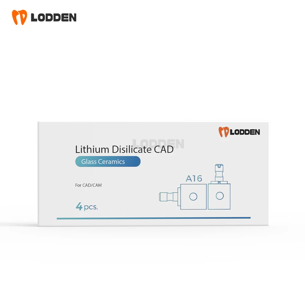 Lodden A16 Lithium Disilicate with Hole Glass Ceramic Block CAD CAM Dental Lab Material For Veneer Restoration