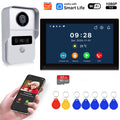 Wireless Wifi Video Doorbell System, 1080P Doorphone Door Camera, 7 Inch Touch Screen, Video Intercom 32GB Card for Home 4 Wire