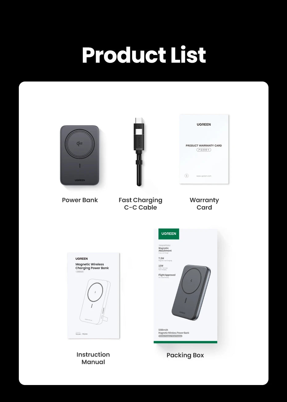 10000mAh Magnetic Power Bank 30W PD Fast Charger for iPhone Tidesmit