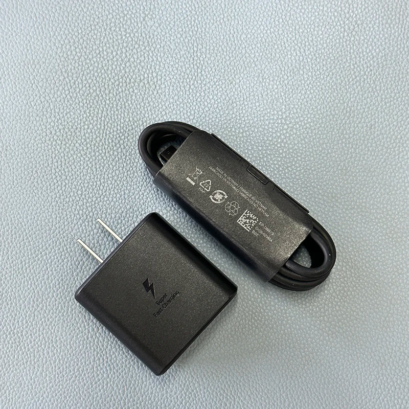 Samsung 45W USB-C Fast Charger for Galaxy S24 S25 Series US Black with 2M Tidesmit