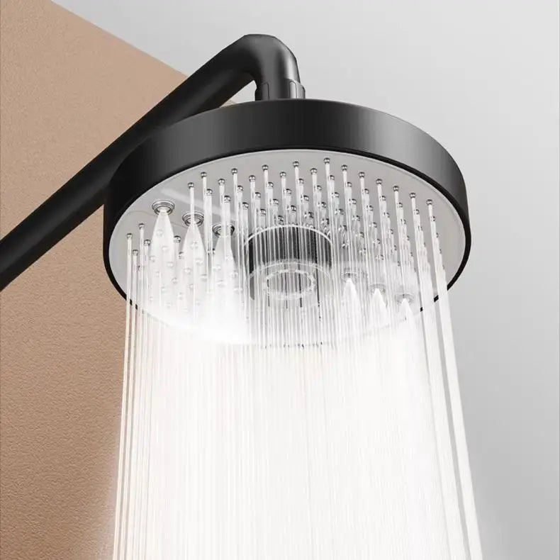 Adjustable Rainfall Shower Head 5 Modes Big Panel High-pressure Large Flow Top Spray 175mm Ceiling Mounted Supercharge Shower