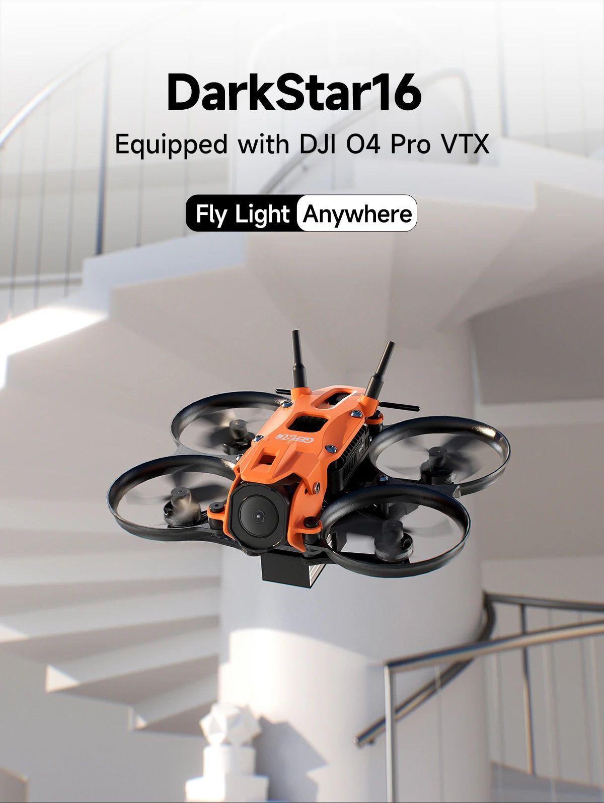 GEPRC DarkStar16 1.6 Inch FPV Freestyle Drone – O4 Pro System Tidesmit