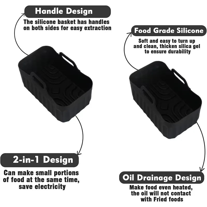 Air Fryer Accessories Set for  Ninja Foodi Max Dual Zone Air Fryer AF400EU/AF300EU/AF451EU  With Silicone Air Fryer Mold Baking