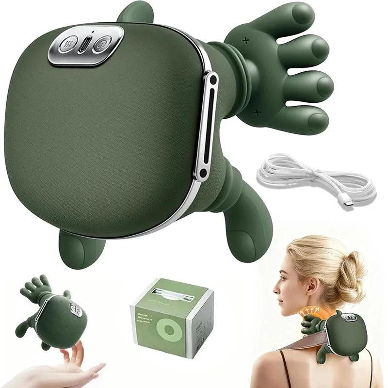 Electric Back & Neck Massager with Heat Therapy - Wireless Wellness Back Massage Instrument Tidesmit
