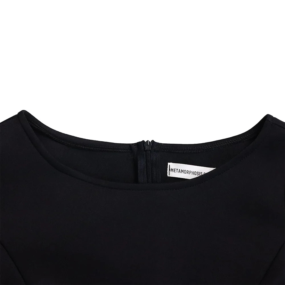 Elegant Pure Color Maxi Dress Evening Gown A- Line Skirt Polyester Fabric round Neck Short Sleeve High Waist Midi Dress