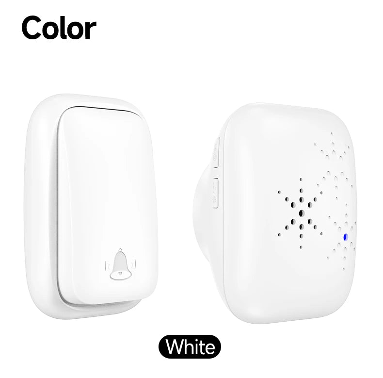 Wireless Doorbell 38-Chime 90db  Self-Generating Power Waterproof Remote Modern Design Kinetic Energy Door Bell EU US UK Plug