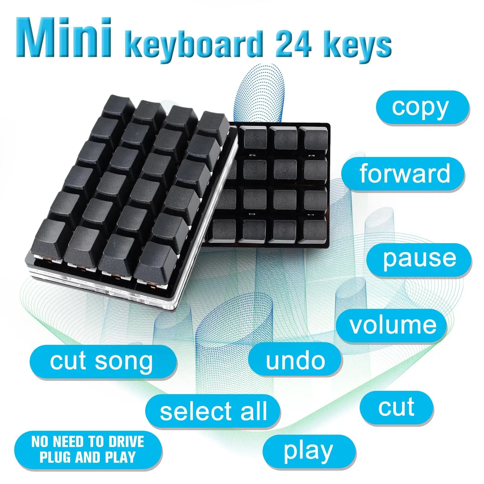 Mini USB Custom Mechanical Keyboard 2/4/6/7/8/9/12/16/24 Keys Gaming Keyboard Sayo Device Shortcut Programmable Keypad Keys New