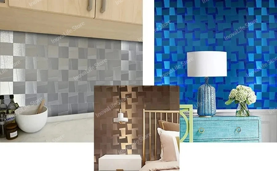 1pcs 30x30cm Waterproof 3d Wall Panels Mosaic Wall Tile Peel and Stick Self Adhesive Kitchen Bath Tile Fireproof Wall Stickers