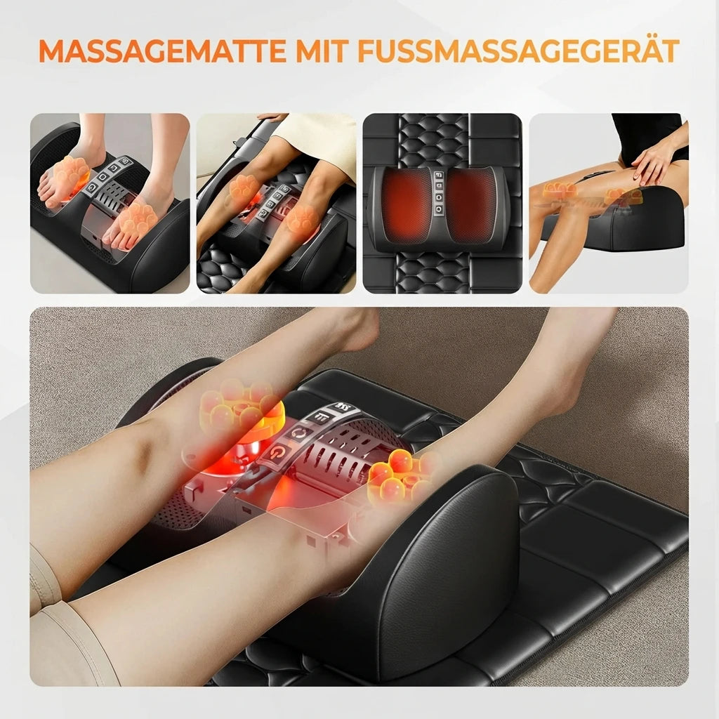 Shiatsu Massage Mat with Heat - Full Body Electric Massager EU Plug Back Massage Instrument Tidesmit