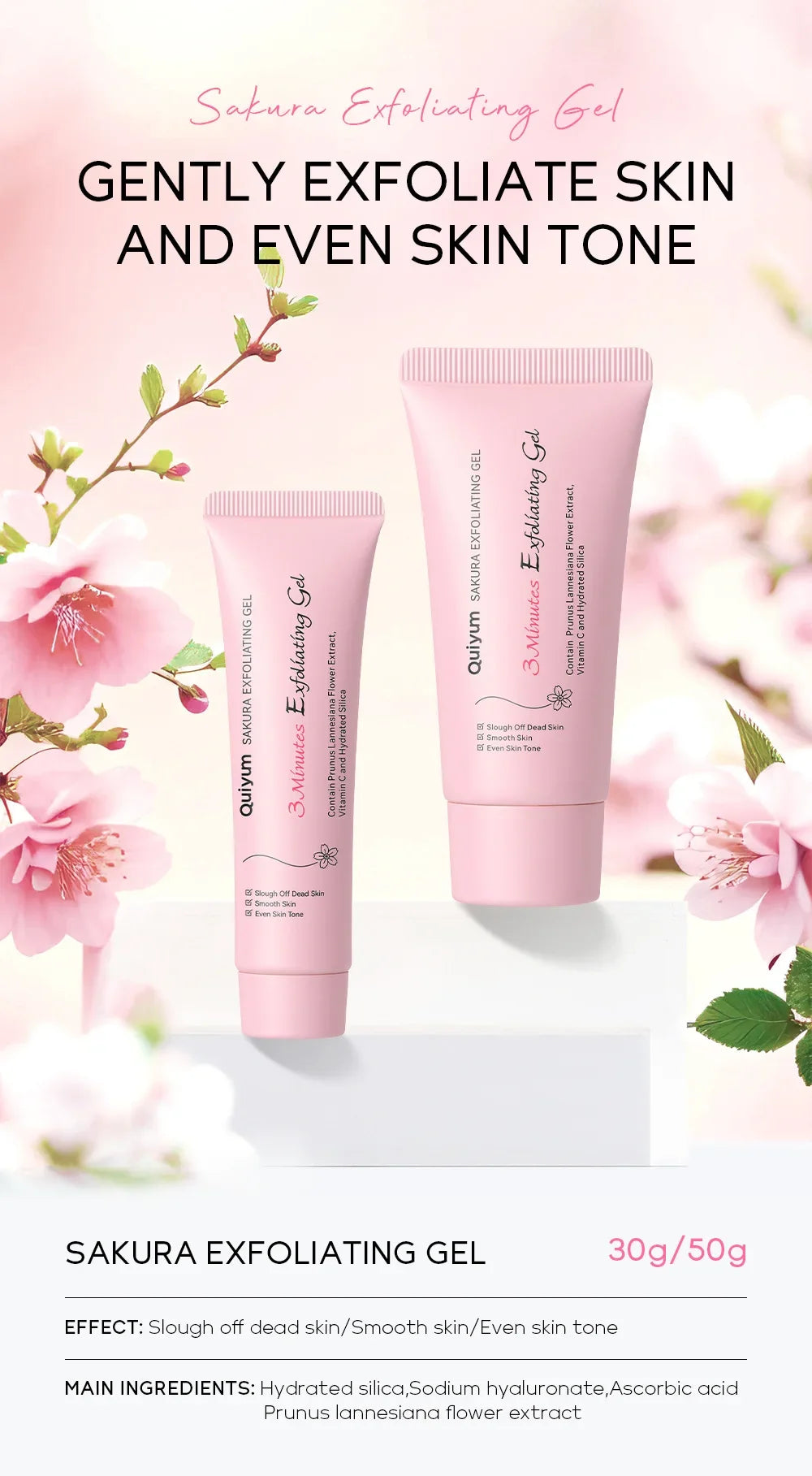 Sakura Exfoliating Peeling Gel | Deep Moisturizing Salon-Quality Scrub Scrubs Treatments Tidesmit