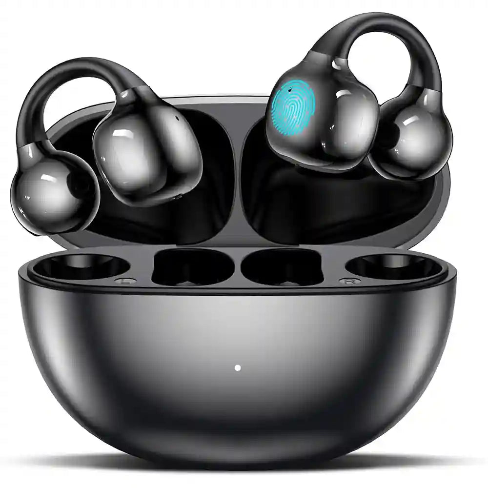 Wireless Headphones - 72H Play Time & Low Latency Black Model Black Tidesmit