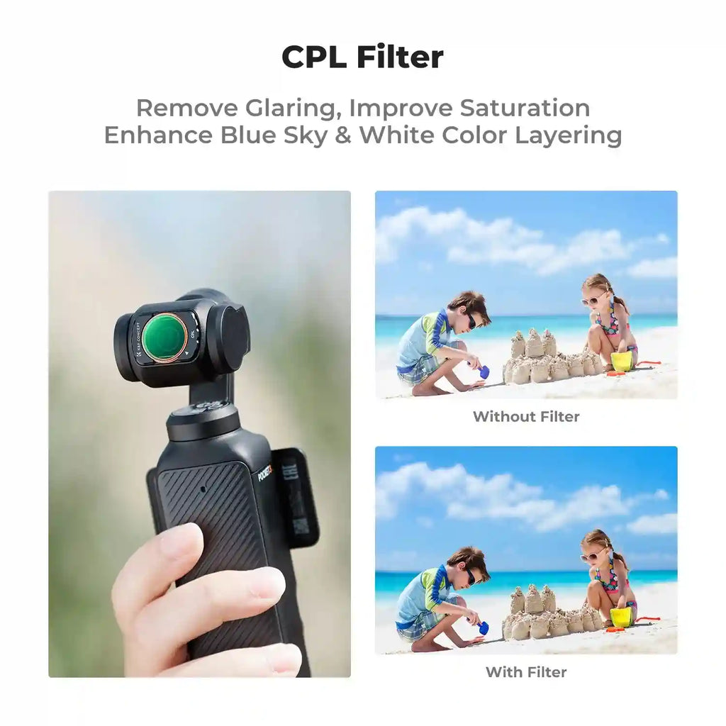 DJI Osmo Pocket 3 ND/CPL Filter Set with Screen Protector Kit Tidesmit