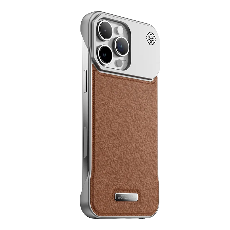 Magnetic Leather Aromatherapy Phone Case for iPhone 16 Pro - Slim Fit Tidesmit