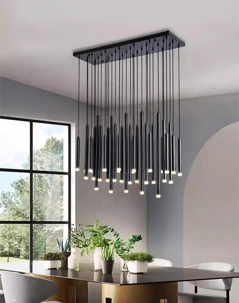 Crystal Stair LED Ring Light | Modern Dimmable Hanging Chandelier Tidesmit